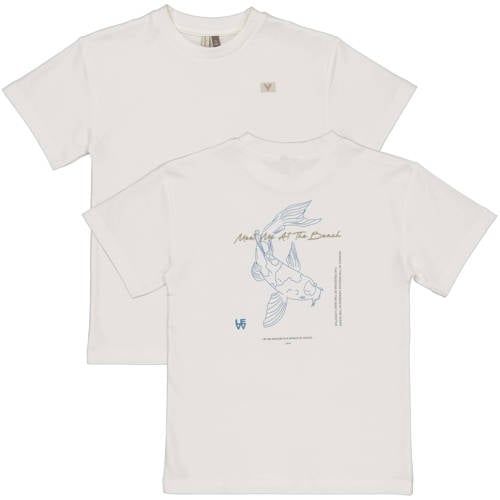 LEVV T-shirt met backprint wit