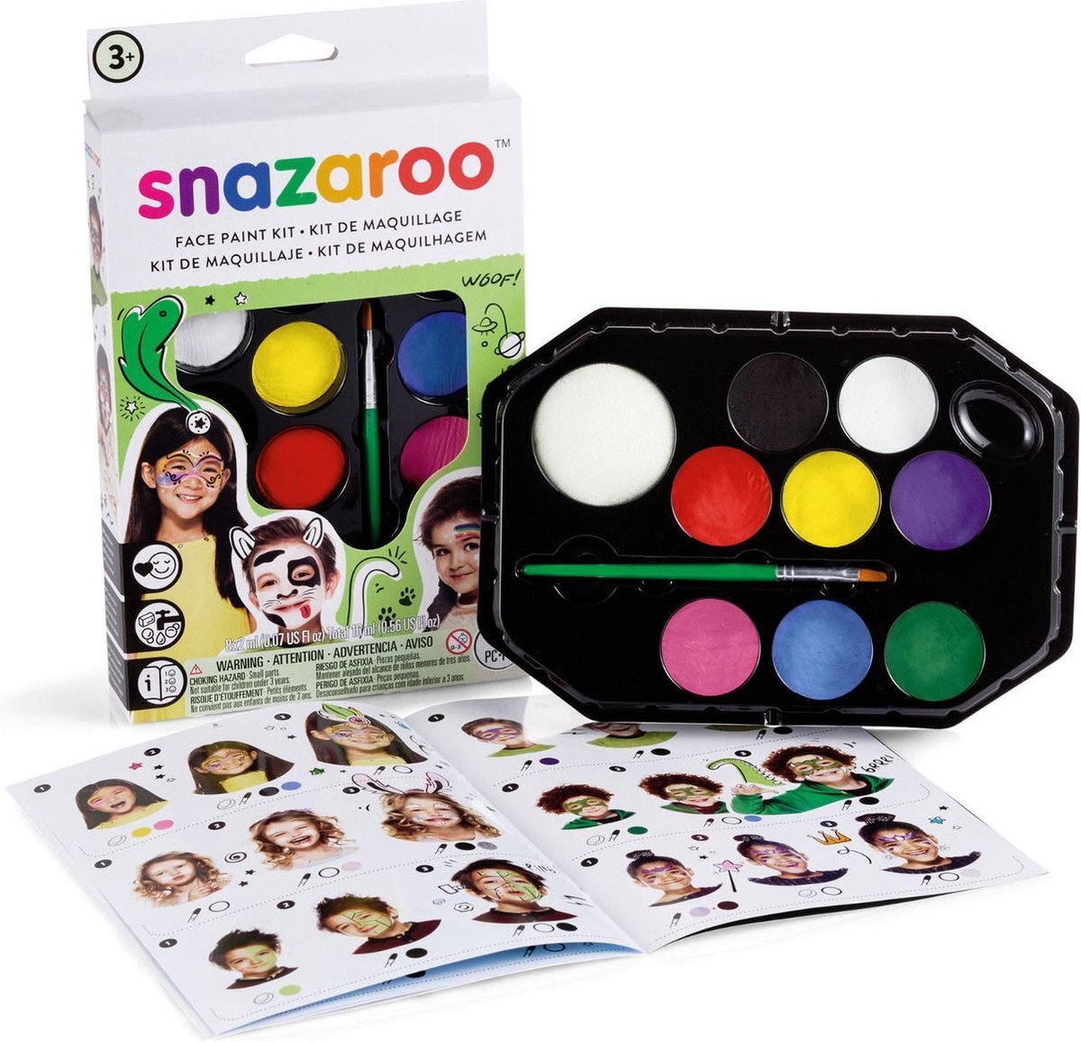 Snazaroo Schmink set Unisex met 20 voorbeelden