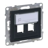 LEGRAND SEANO 2-weg Key-Stone adapter voor Key-Stone databox, Key-Stone module, kleur antraciet, gelakt 765902