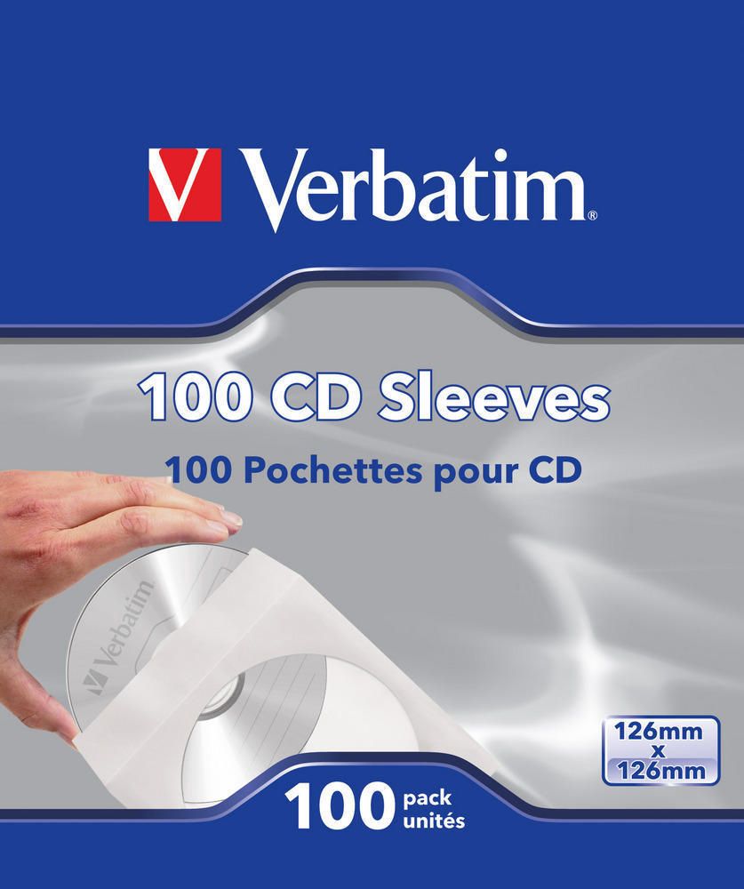 Verbatim CD-hoesjes (papier) - 100 stuks