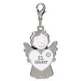 Depesche 14340.295 Pendentif ange gardien 365 jours au 21 octobre, en métal, porte-bonheur avec ange, cœur et porte-clés, à offrir à la famille et aux amis