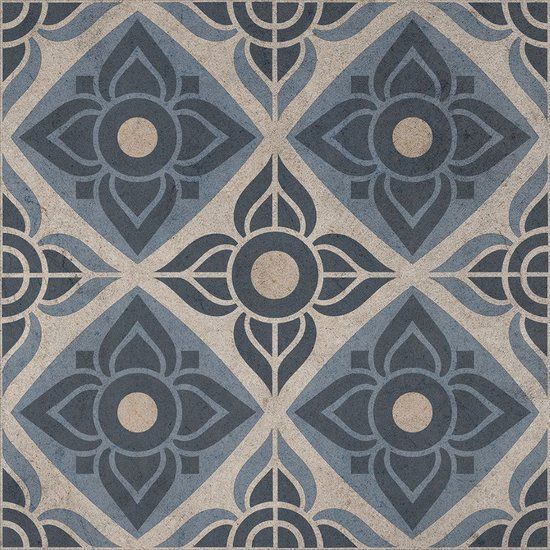 Merkloos Gardenlux Select Decor Blue keramische tegels cera3line lux & dutch 60x60x3 cm