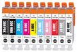Canon 10 Pièces Cartouches d'encre compatibles PFI-300 pour imprimantes PRO-300