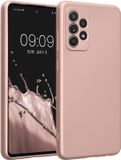 kwmobile metallic telefoonhoesje van TPU - geschikt voor Samsung Galaxy A52 / A52 5G / A52s 5G - Flexible case voor smartphone - In metallic roségoud