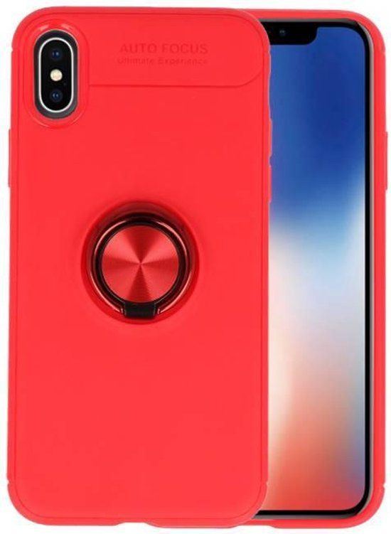 BAOHU Softcase iPhone X Hoesje - Rood - Back Cover - TPU