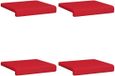 vidaXL - Bankkussen - 4 st - Kunstleer - Rood