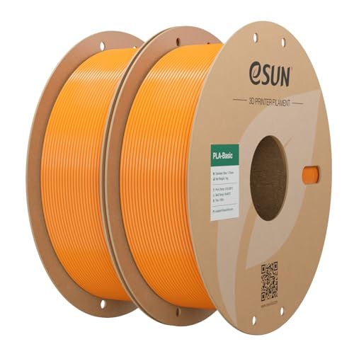 eSUN PLA Filament 1.75mm, PLA-SS Hoge Snelheid 3D Printer Filament Dimensionale nauwkeurigheid +/- 0.03mm, 1KG Spool (2.2 LBS) Super Speedy PLA Filament voor Hoge (Oranje-2KG, 2KG)