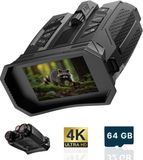 Zoomble 4K Nachtkijker AIR met WiFi & Camera – 800m Nachtzicht – Afstandsmeter + Kompas – 4” HD Scherm – Inclusief 64GB SD-kaart & Afstandsbediening