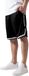 Urban Classics Stripes Mesh Heren Shorts - zwart/wit - 3XL