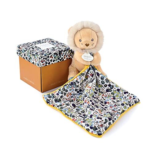 Doudou et Compagnie - Boh'aime DC4018 Leeuwenpantn met knuffeldier, beige, 12 cm, geboortecadeau, mooie geschenkdoos