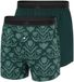 Adidas heren active 2P wijde boxershorts basic print groen