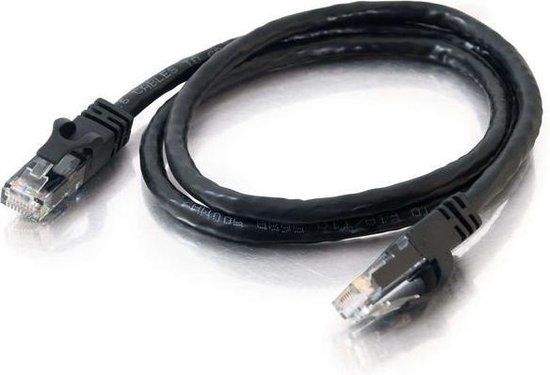 CablesToGo C2G Cat6a Booted Shielded (STP) Network Patch Cable - 0.5 m - Black