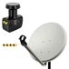 PremiumX Satellitenanlage, 80 cm Antenne, Aluminium, Twin LNB, 4x F-Anschluss