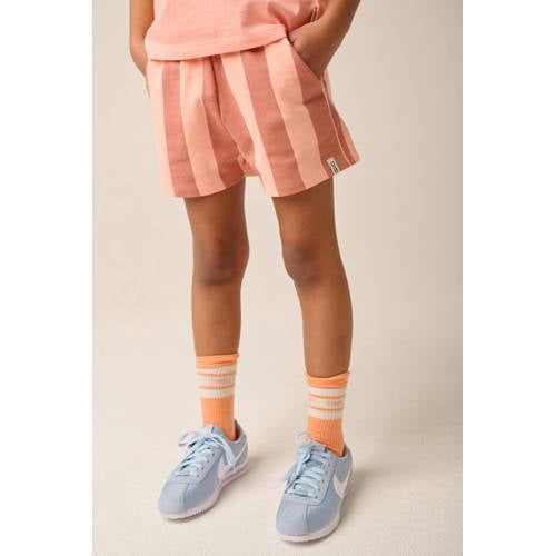 Tumble 'n Dry regular waist gestreepte sweatshort zalm