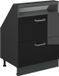 Vicco Rion Armoire pour mur incliné – avec 2 tiroirs Noir laqué/anthracite