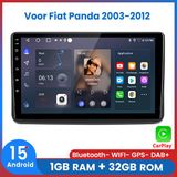 Awesafe Autoradio 9 pouces - Convient pour Fiat Panda 2003 à 2012 - Apple CarPlay Android Auto sans fil - Ram 1 Go + Rom 32 Go - Autoradio avec navigation GPS - Écran radio