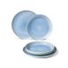 Villeroy & Boch Ensemble d'assiettes de dîner en porcelaine bleue - 4 pièces