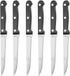 6 fois lames en acier dentelées pour steaks, burgers, viande, barbecue, set de couteaux