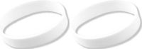 Merkloos Siliconen armbandjes - 10x - stretch - wit - polsbandjes - volwassenen