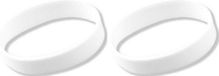 Merkloos Siliconen armbandjes - 10x - stretch - wit - polsbandjes - volwassenen