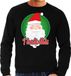 Bellatio Decorations Foute Kersttrui / sweater - I hate this - zwart voor heren - kerstkleding / kerst outfit XL