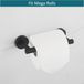 Porte-papier toilette mural - 304 Acier inoxydable, Noir - Pour usage domestique