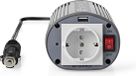 Nedis Convertisseur - 150W - 12V DC / 230V AC - Onde sinusoïdale modifiée - Argent