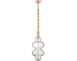 Home Sweet Home Hanglamp Dana Diabolo - Hout - Natuurlijk - E27 - Inclusief LED