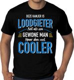 Bellatio Decorations Shoppartners Bv Grote maten Deze kanjer is loodgieter net als een gewone man maar dan veel cooler t-shirt zwart voor heren XXXL