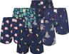 Phil & Co Geweven Wijde Boxershorts Heren 6-Pack Multipack met Print - Maat M