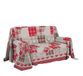 PENSIERI DELICATI Bankhoes 180 x 290 cm, Gemaakt in Italië, 100% Puur Katoen Sprei, Motief: Rode Berg, Ideaal voor Zomer (Eenpersoonsbed)