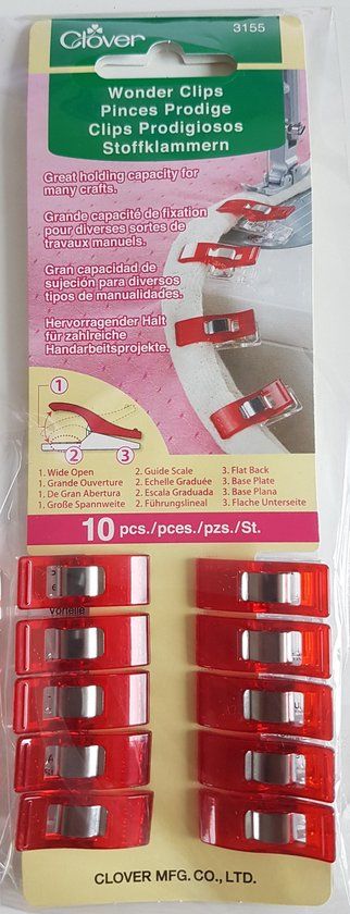 Clover Wonderclips - Rood - 10 stuks