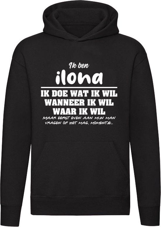 Ilona | Unisex Trui | Zwart | Maat M | Katoen