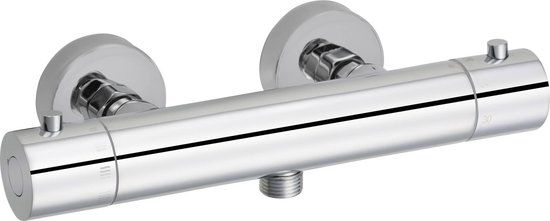 Saqu Essential Douchethermostaat 12 cm - Chroom - Douchekraan
