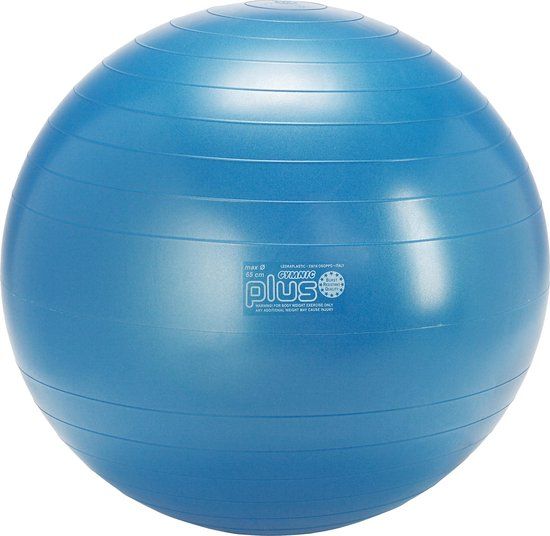 Gymnic Plus 65 cm Zitbal en Fitnessbal - Blauw