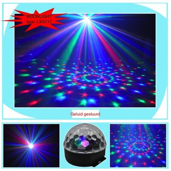 Moonlight discolamp led muziek gestuurde kleuren Ball