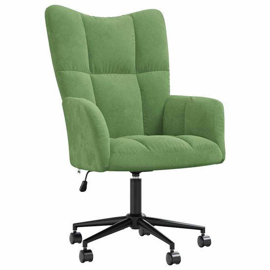 vidaXL Relaxstoel fluweel lichtgroen