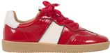 Dwrs Poona Verniz Rode Lage Sneakers Vrouwen Suède Rubber Maat 39