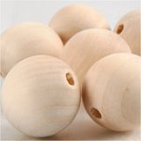 Creativ company Houten Kralen 25 mm Naturel 8 stuks