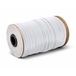 Weddecor Witte elastische naaigaren 5 mm gladde afwerking voor breien, handwerk en handwerk accessoires, velgen en kleding productie, 100 meter