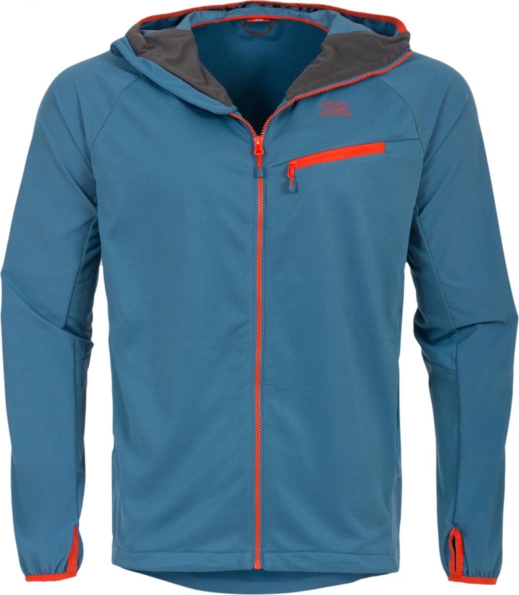 Highlander outdoorjas Hirta Hybrid heren nylon blauw