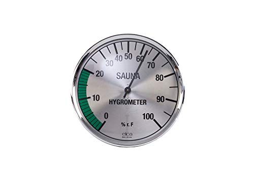 Eliga hygrometer zilverkleurig 135 mm