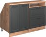 Vicco Rion Kastenset voor schuine wand – 120 cm Set van 2 kastrompen 60 cm diepte Antraciet landhuis
