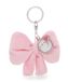 62771 Molang 62771 Sleutelhanger, strik, 8 cm, met metalen hanger, roze, pluche metgezel voor rugzak of tas, voor groot en klein