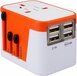 Lionheart Travel Adapter - Universeel - Oranje - 4 USB Poorten