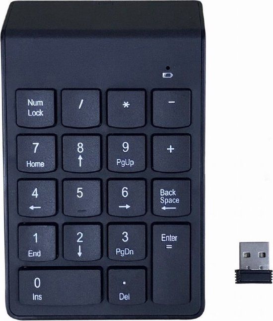 Gembird KPD-W-02 numeriek toetsenbord Laptop/pc Bluetooth Zwart