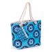 Puckator Sac de plage - Oeil grec rond et mini pochette avec fermeture éclair - Evil Eye