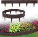 Sans marque Bordure de pelouse synthétique - Bordure de parterre - Aménagement paysager - Design rotin - 60 mètres - Marron