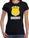 Bellatio Decorations Sheriff Police embleem t-shirt zwart voor dames L