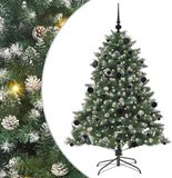 vidaXL Kunstkerstboom Groen 150 cm PVC en Plastic en Staal